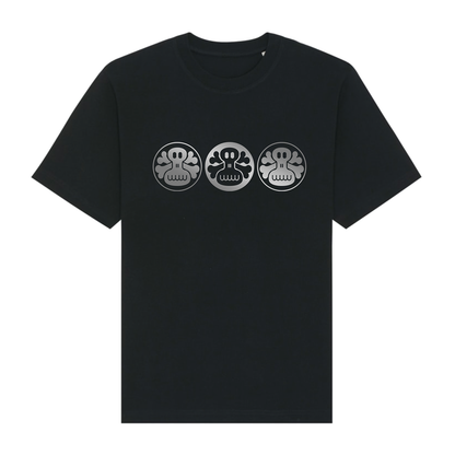 House of Apollo 3 Skulls Reflective Short Sleeve T-Shirt