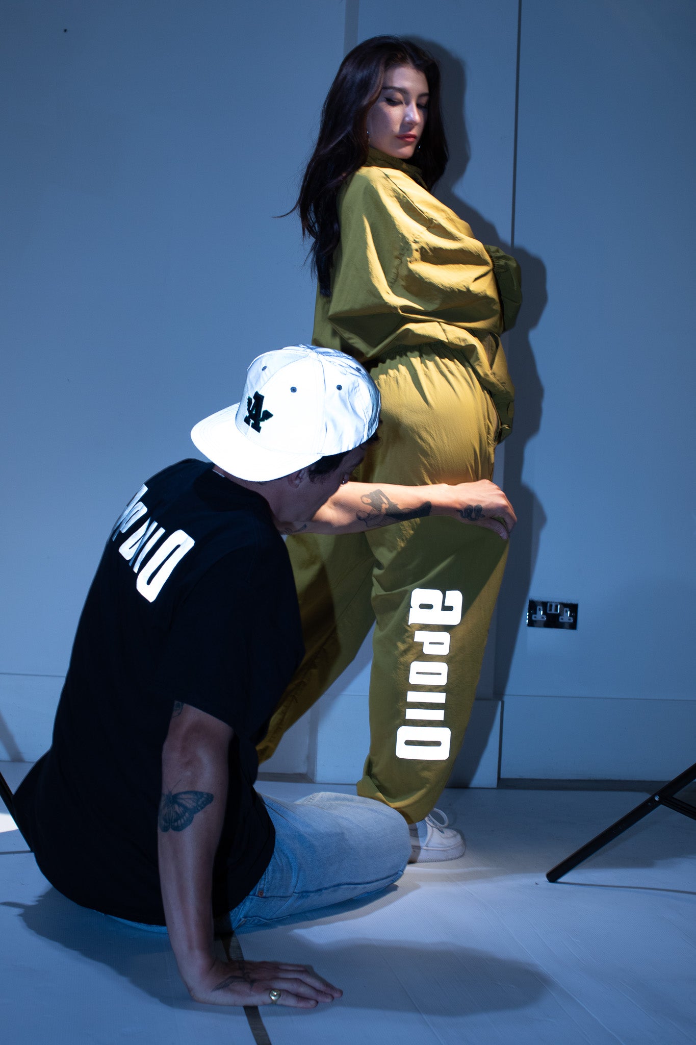 House of Apollo 3 Skulls Reflective Lightweight Raver Tracksuit Bottoms