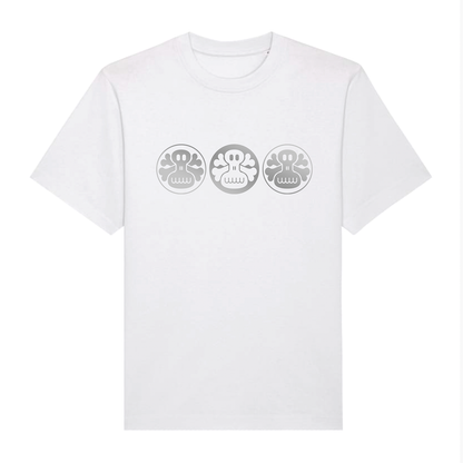 House of Apollo 3 Skulls Reflective Short Sleeve T-Shirt
